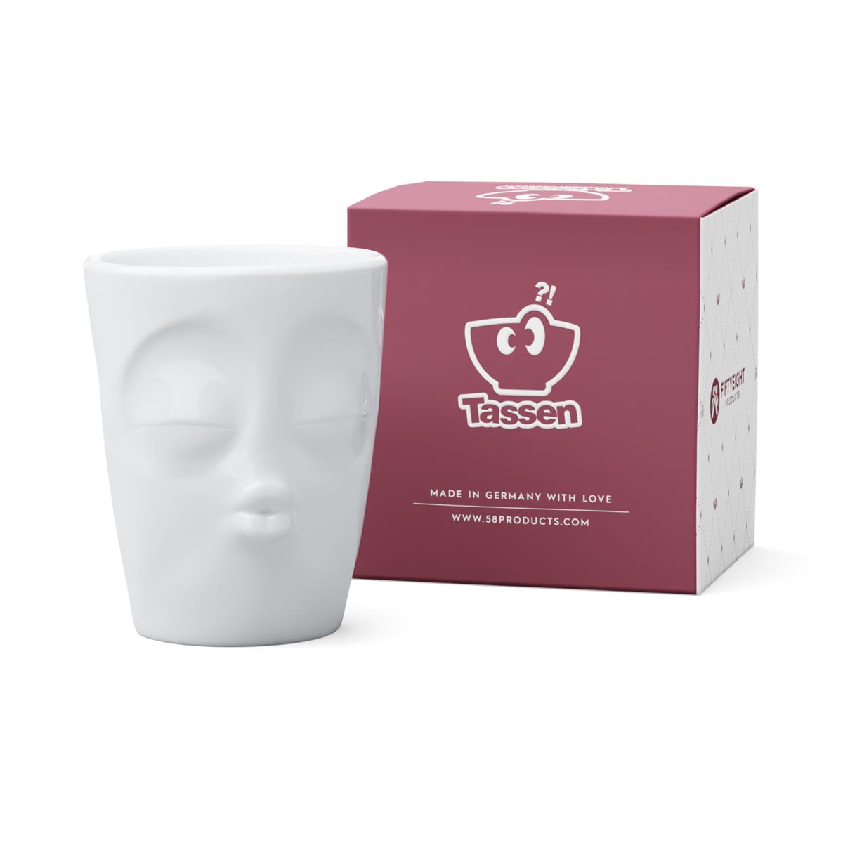 TV Tasse Kaffeebecher 87 Henkelbecher Küssend weiß