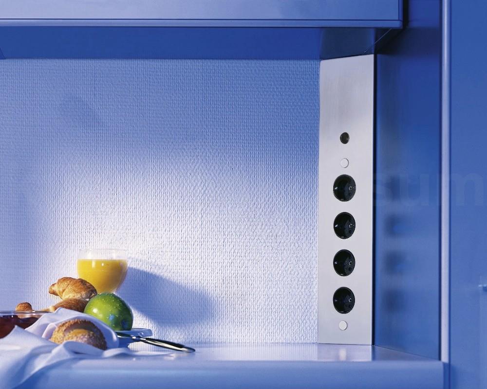 Thebo Ecksteckdose 175956 Edelstahl 4-fach STA 3007 schaltbar