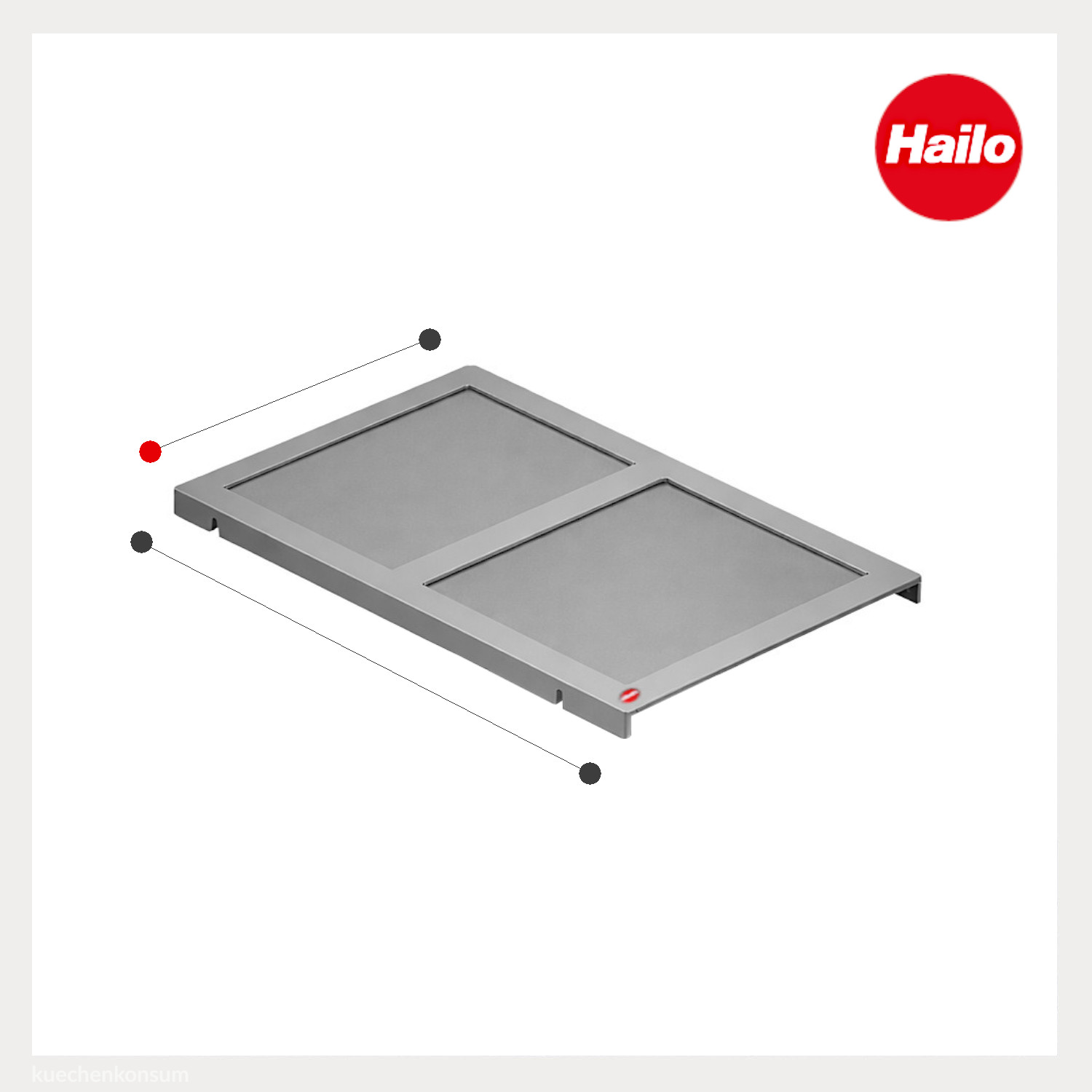 Hailo Systemdeckel 1138719 dunkelgrau 276 x 484 x 24 mm