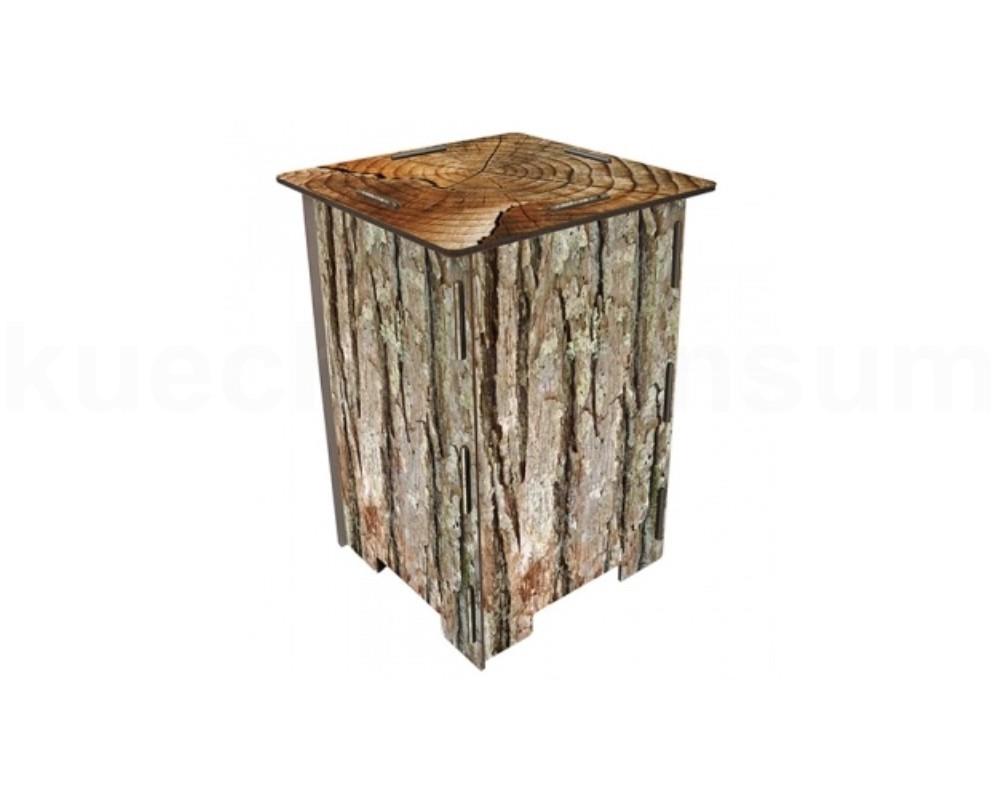 Werkhaus Photohocker SH8053 Baumrinde 295 x 295 x 420 mm