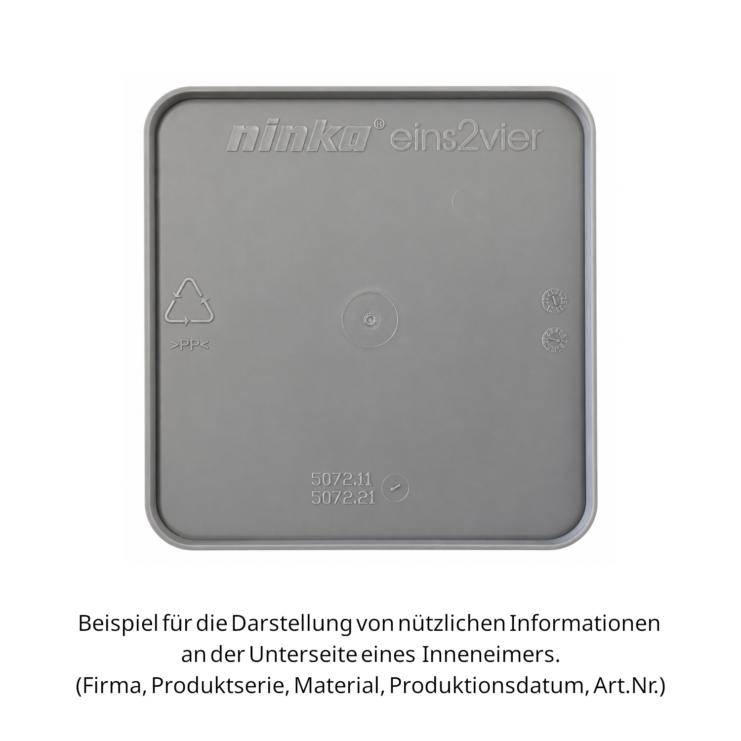 ninka Inneneimer-Set 5055.94 eins2vier hellgrau 2 x 8 L