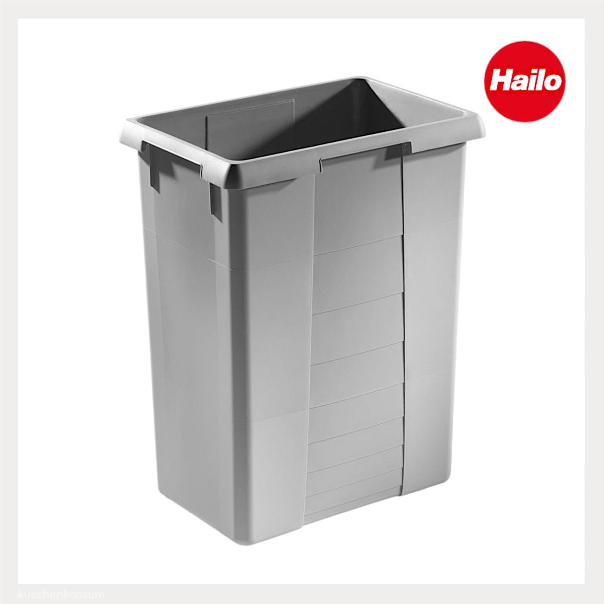 Hailo Inneneimer 1080369 hellgrau 40 Liter 415 x 285 x 500 mm