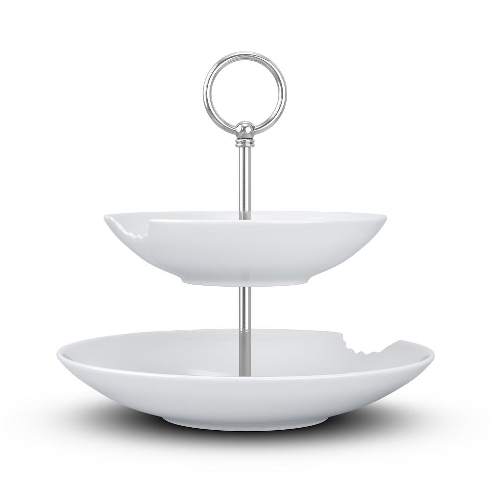 TV Tasse Etagere 35 Food-Tempel 18 x 24 mit Biß weiß