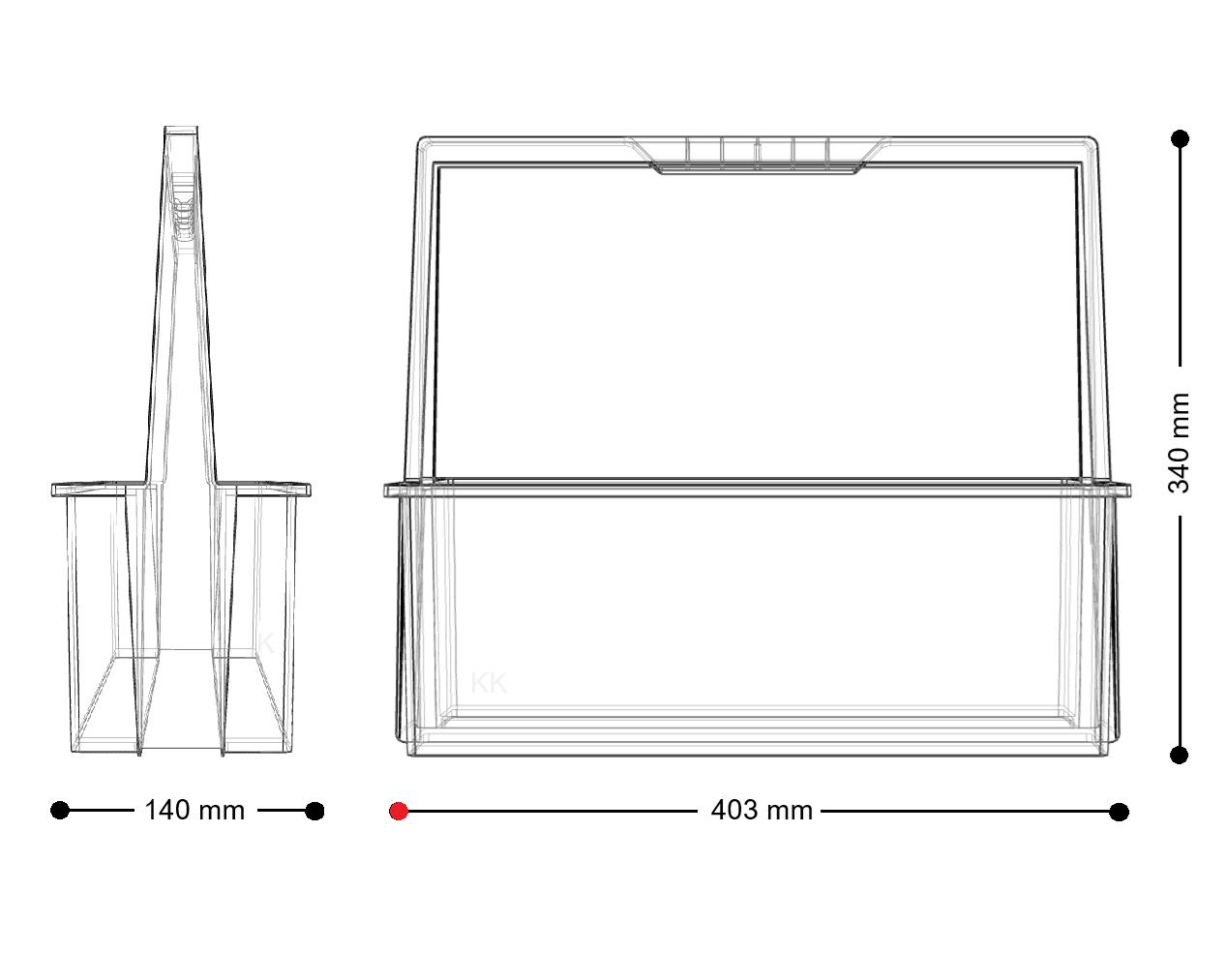 Hailo Abfallsammler 3666921 mit Tragekorb 395055 Carry 2 dunkelgrau