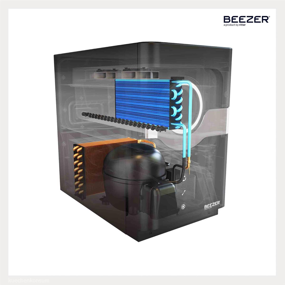 BEEZER by ritter Getränkekühler 950000 schwarz Weinkühler für Dosen und Flaschen
