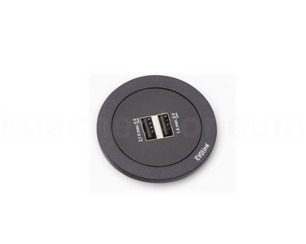 Schulte EVOline One Einbau USB Charger 00.012 schwarz