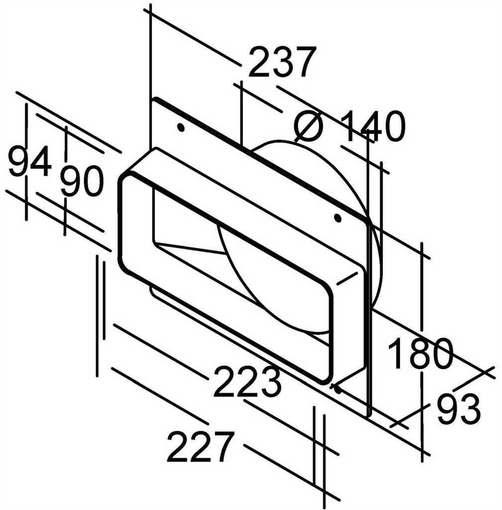 OptimAIRo 150 Maueranschlussstutzen 657017 eckig auf rund 150 mm