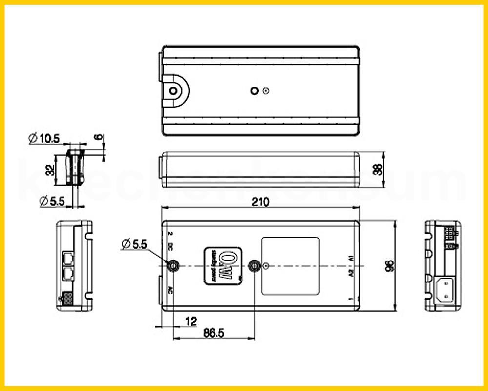 Linak Deskline Steuereinheit CBD6S-2 schwarz 300W