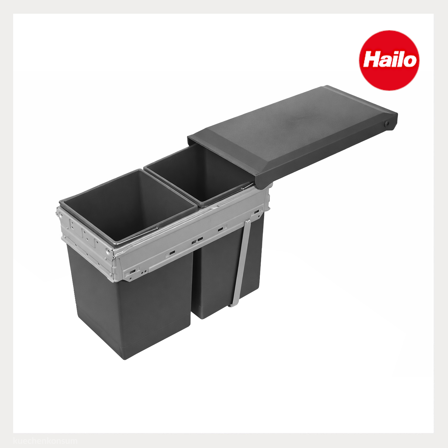 Hailo Abfallsammler 3663101 TA Inset Tandem 2x 15 Liter