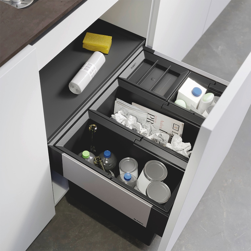BLANCO Abfallsammler SELECT II Orga 526211 2x15 + 2x6 L für 60 cm Schrank