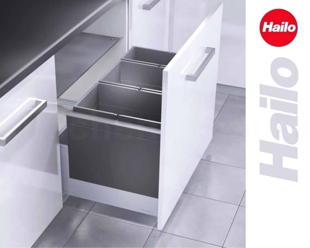 Hailo Abfallsammler 3631881 XL Inset 800 28/28/18 Triple-XL 18 + 2x 28 Liter
