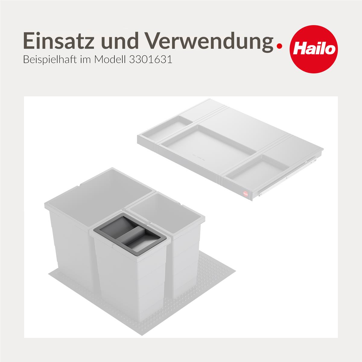 Hailo Deckel 1129979 für 7, 8.5 und 10 Liter Inneneimer dunkelgrau