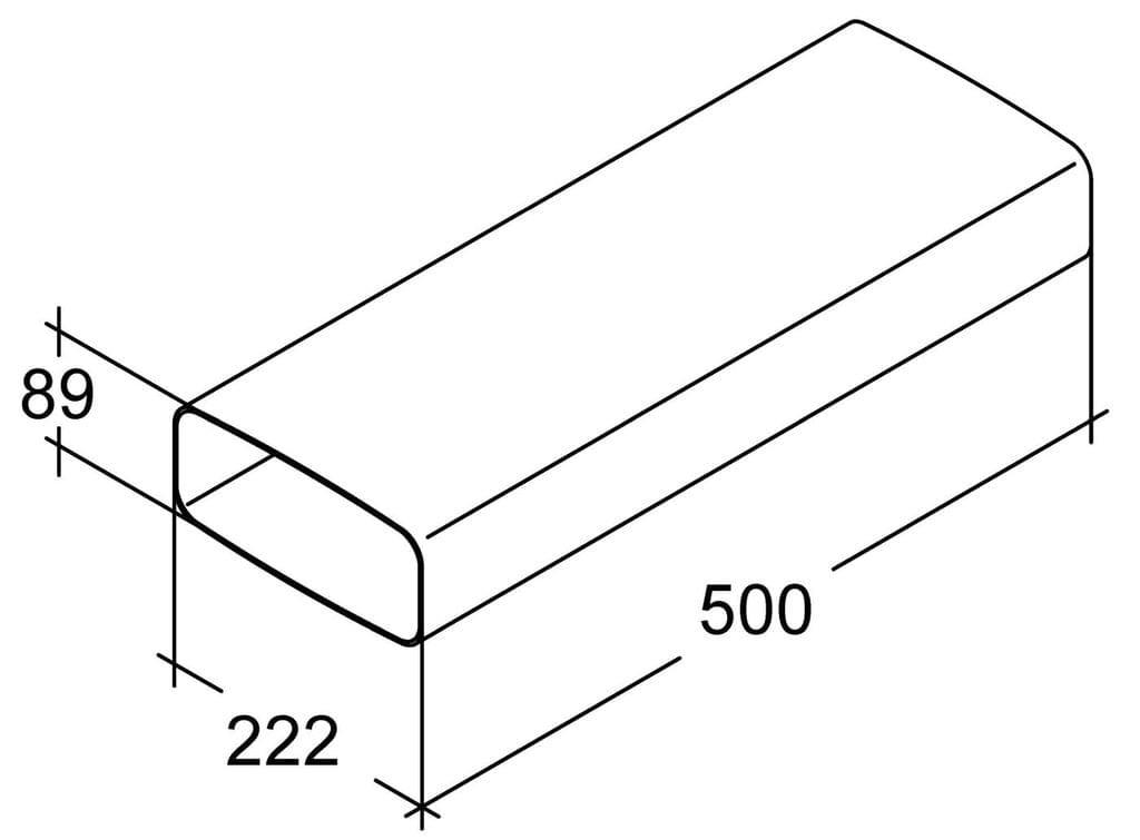 OptimAIRo 150 Vierkantrohr N20002 ohne Muffen 50 cm