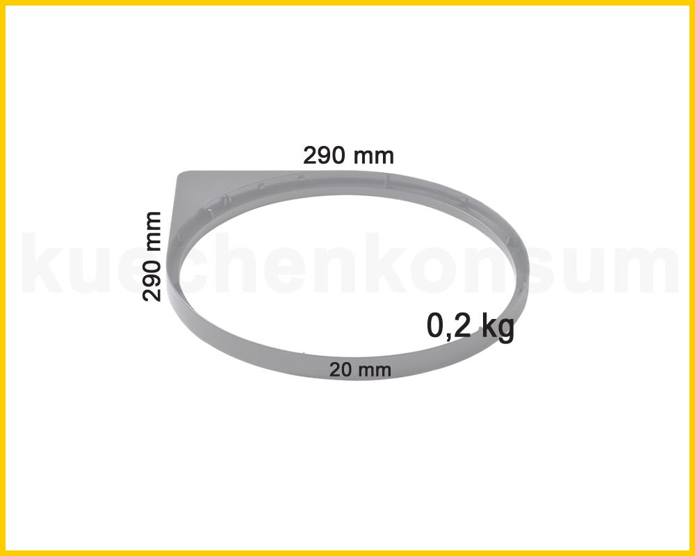 Hailo Mantelring unten 1090299 schwarz für Compact-Box und Mono