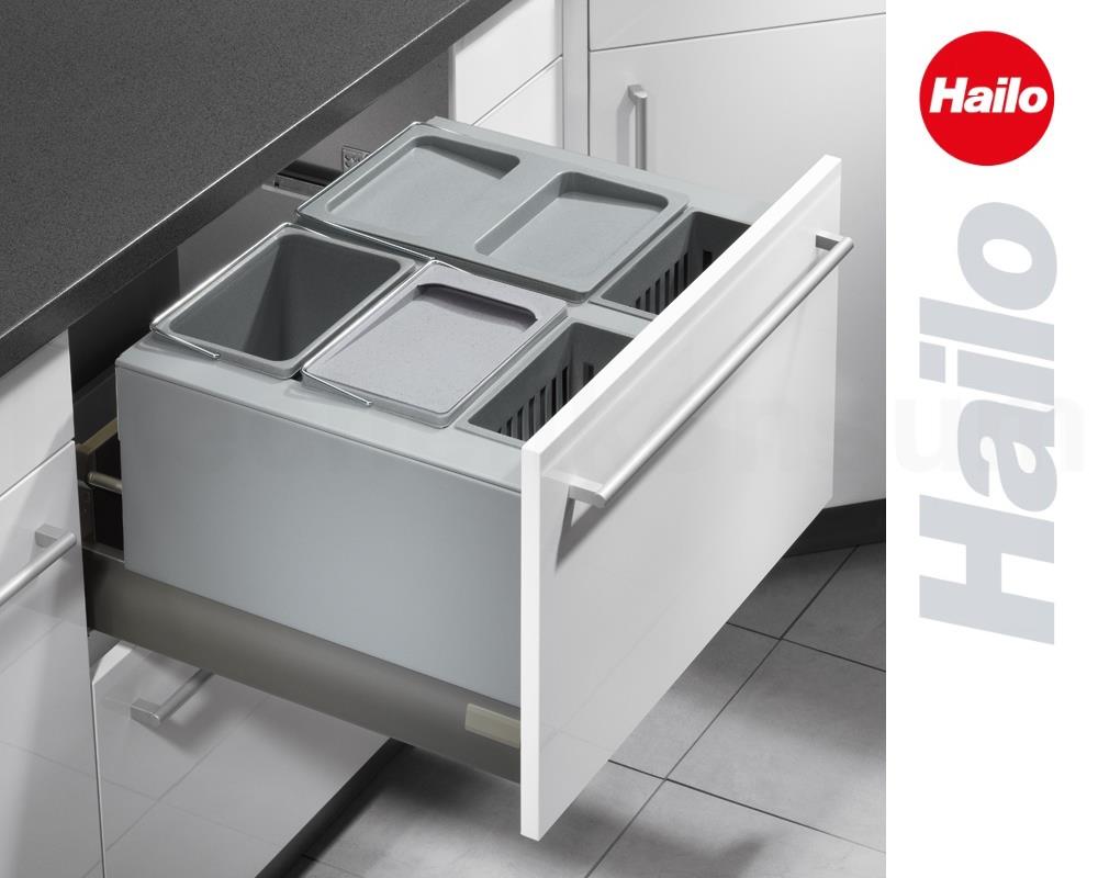 Hailo Abfallsammler 3630601 XX Inset Aufsatz XXL 2x 8,5 + 2x 4,1 + 18 Liter