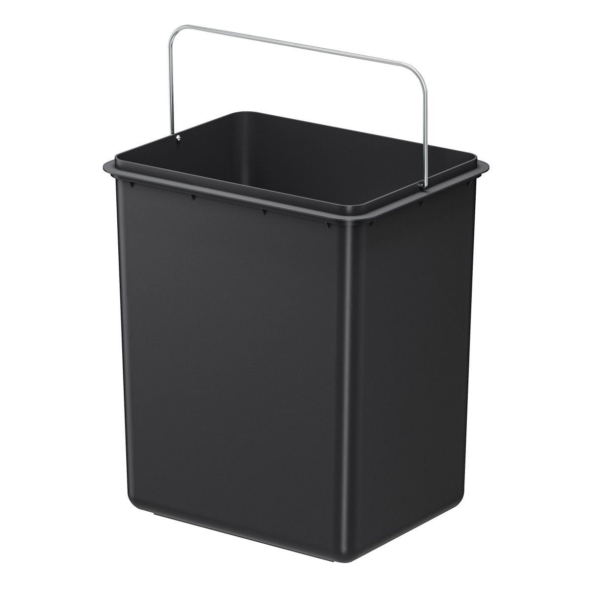 HAILO Inneneimer 2026969 Trento Öko 17 L Schwarz 34,5 x 29,5 x 23,5 cm