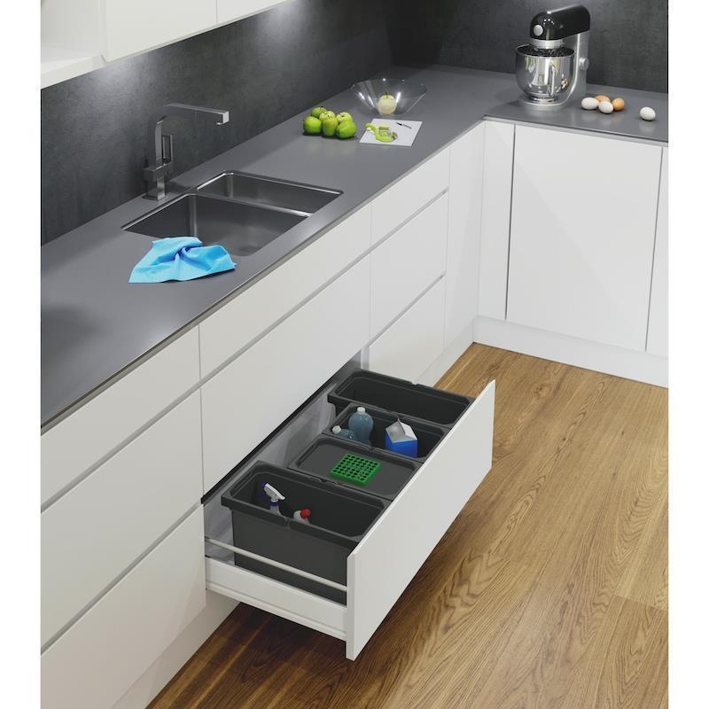 Vauth Sagel Deckel für Mülleimer 720843 Envi Free Bio 230 x 302 mm Anthrazit Grün