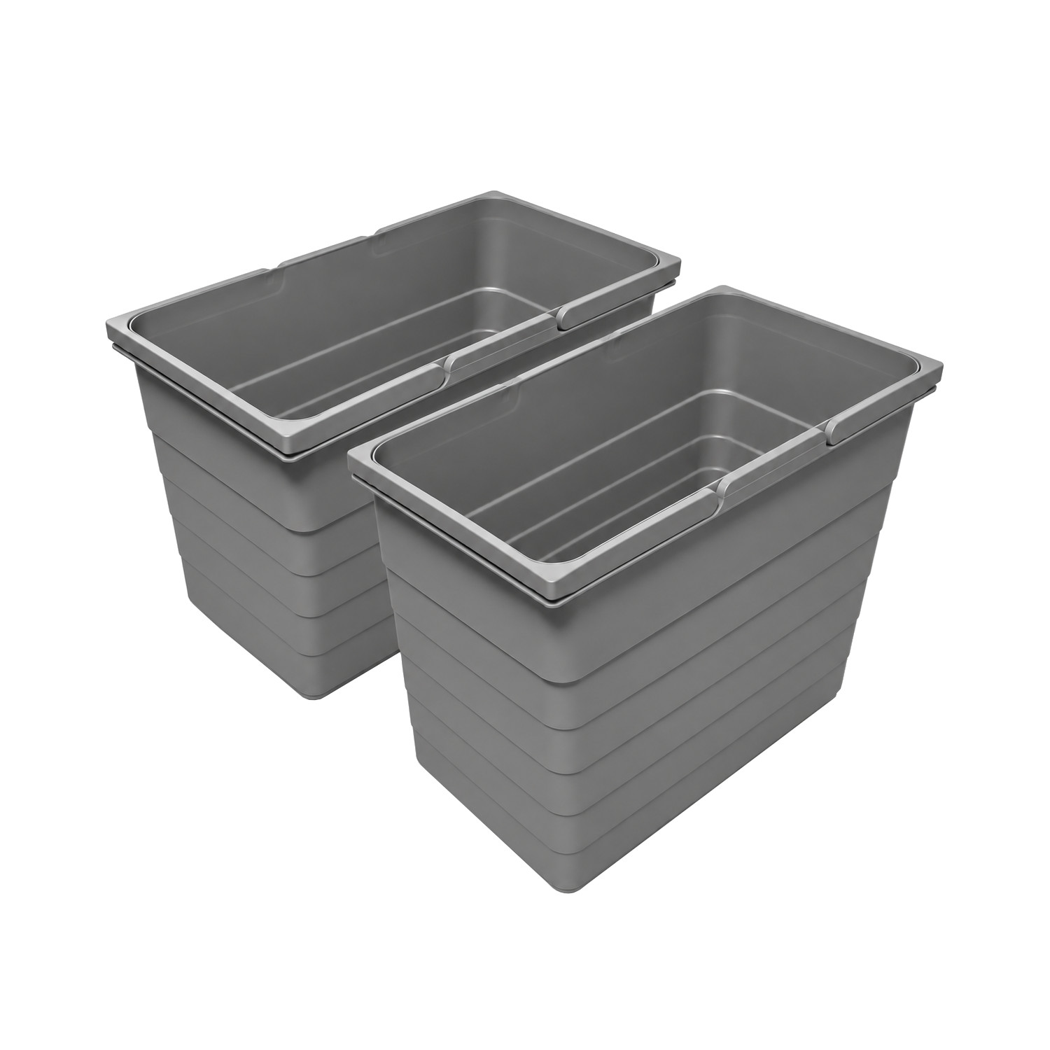 ninka Inneneimer-Set 5078.91 eins2vier hellgrau 2x 25 Liter 330 mm Höhe