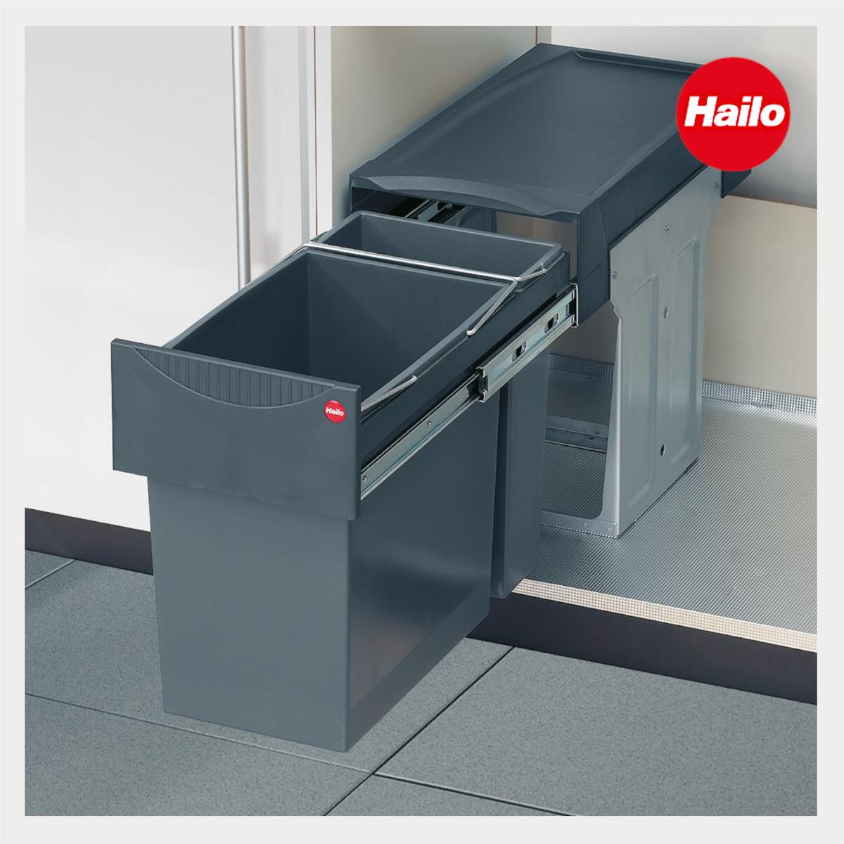 Hailo Abfallsammler 3666111 TA Swing Tandem 24 + 7 Liter