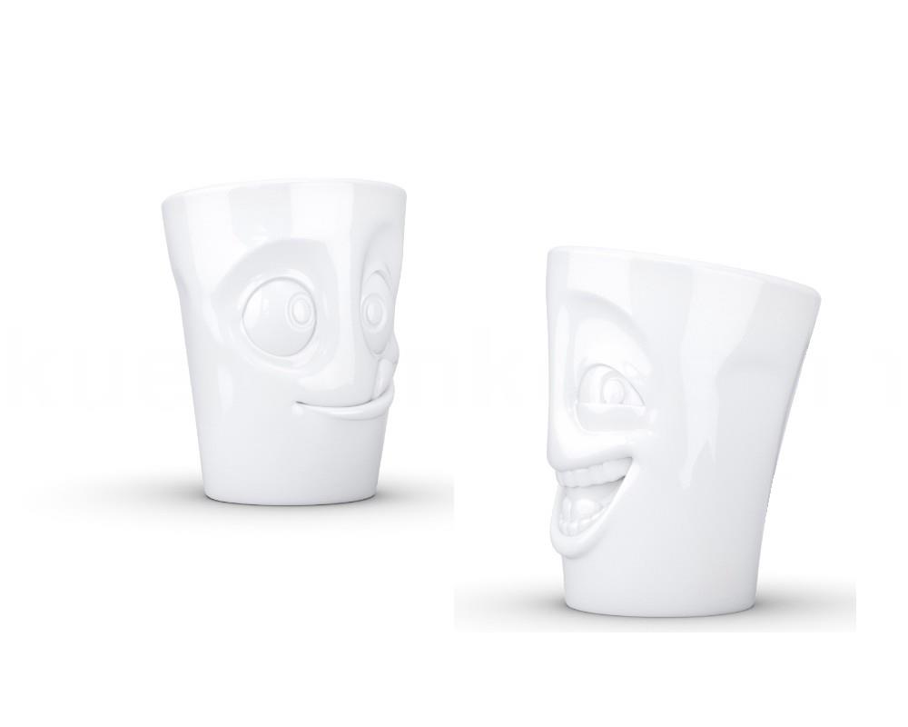 TV Tasse Becher Set 29.01 witzig und lecker weiß
