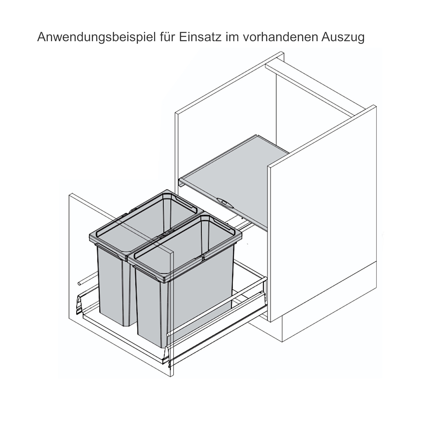 Envi Flex Mülltrennsystem 20950 solo 22 L Weißaluminium