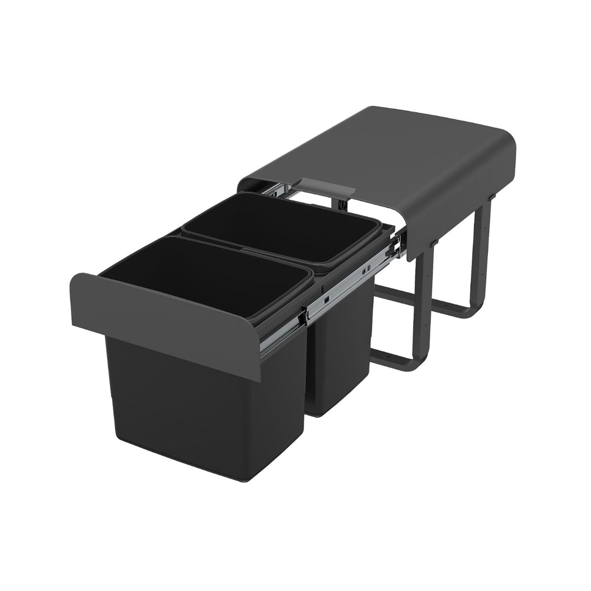 Ekotech Abfallsammler EKKO.22 oriongrau 2x 15 Liter