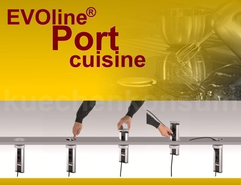 Schulte EVOline PowerPort 3 VDE + Data 2fach mit Dichtungsgummi