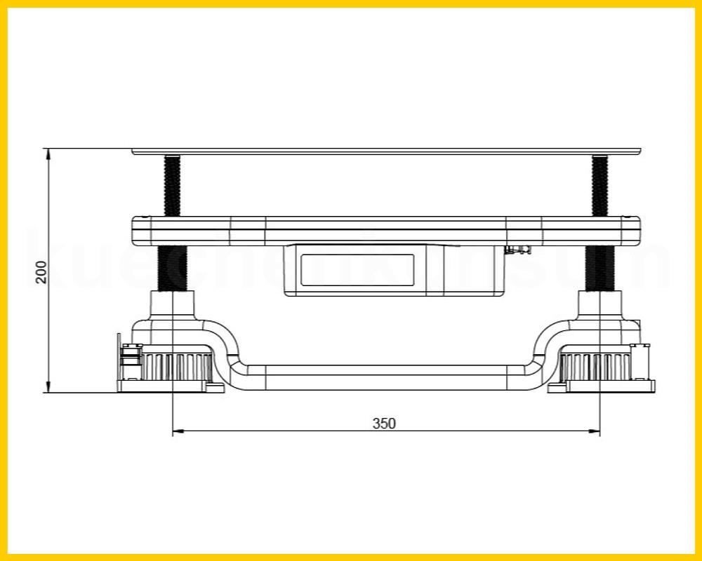 Linak Baselift Höhenverstellung BASE1 Einheit 100mm Systemfuß