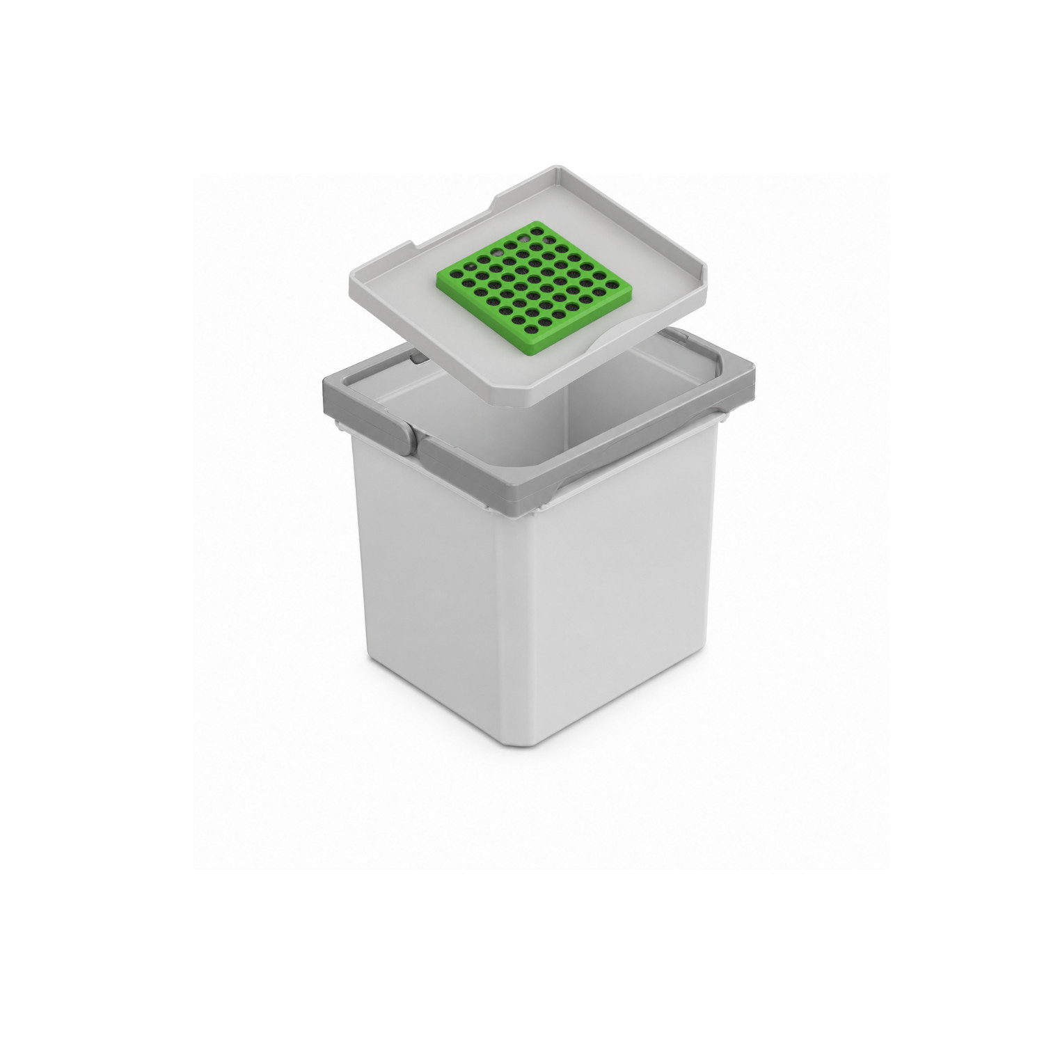 Vauth Sagel Mülleimer 720820 mit Filterdeckel Envi Free 230 x 191 x 216 mm Grau