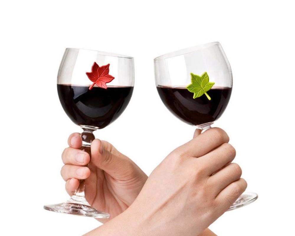 Qualy Leaf My Glass Blätter Glasmarker 6er Set