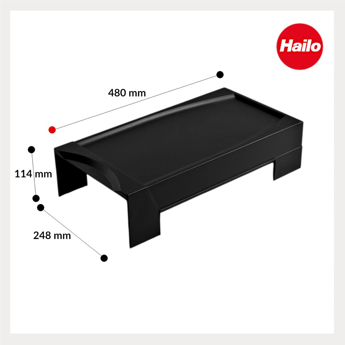 Hailo Systemdeckel 1226129 Black Edition schwarz 246 x 476 x 114 mm