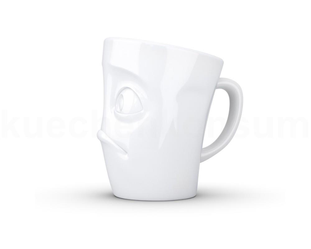 TV Tasse Kaffeebecher 84.01 Henkelbecher Verdutzt weiß