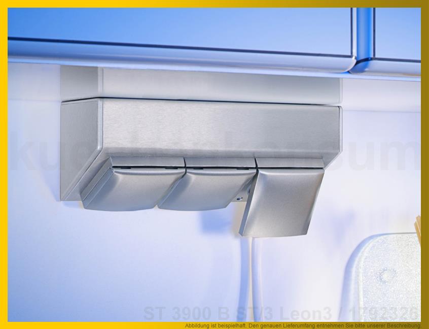 Thebo Aufbausteckdose 1792326 Edelstahl 3fach ST3900 B ST/3 mit Deckel