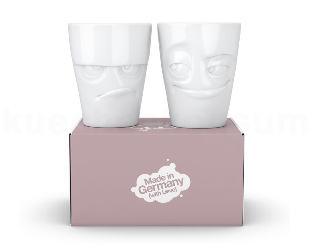 TV Tasse Kaffeebecher 81.82 Henkelbecher Grummelig + Verschmitzt weiß