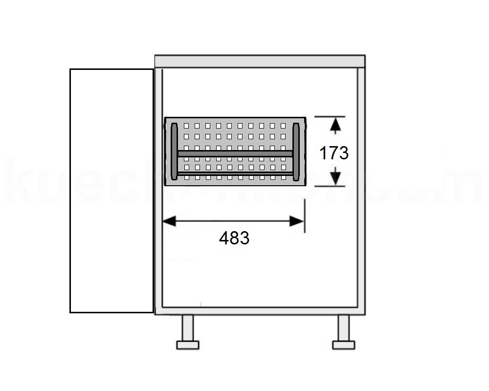 Hailo Auszug 3920001 Combi Vario-Single AluLine Schrankauszug