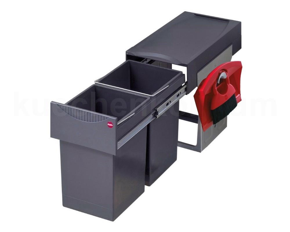 Hailo Abfallsammler 3666105 TA Swing Tandem 2x 15 Liter mit Kehrset
