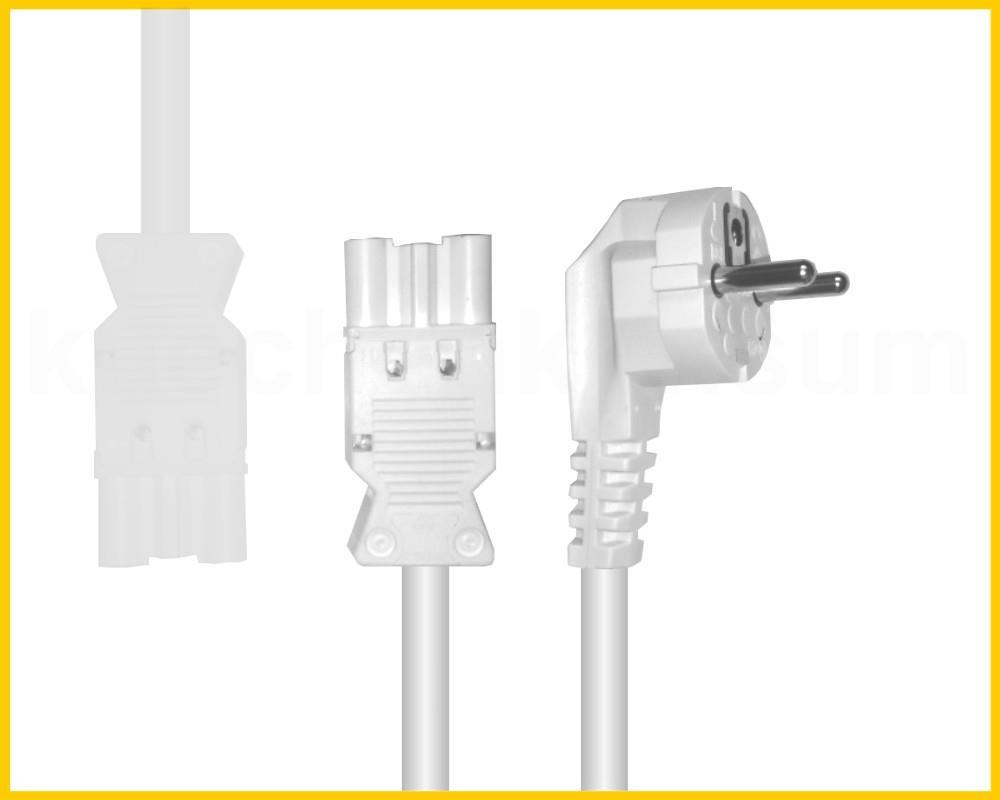 Wipo Steckdosenelement PowerFit 3fach Alu mit Kabel