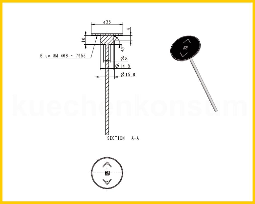 Linak Desk Panel Steuerung DPH1K10 AUF / AB Bedienelement