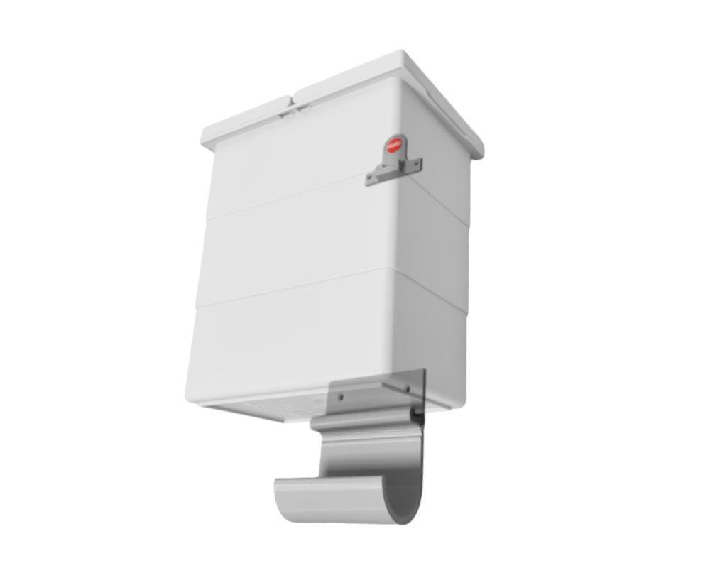 Hailo Inneneimer 1102445 ReadyBin 12 L 320 x 156 x 295 mm incl. Wandhalter hellgrau