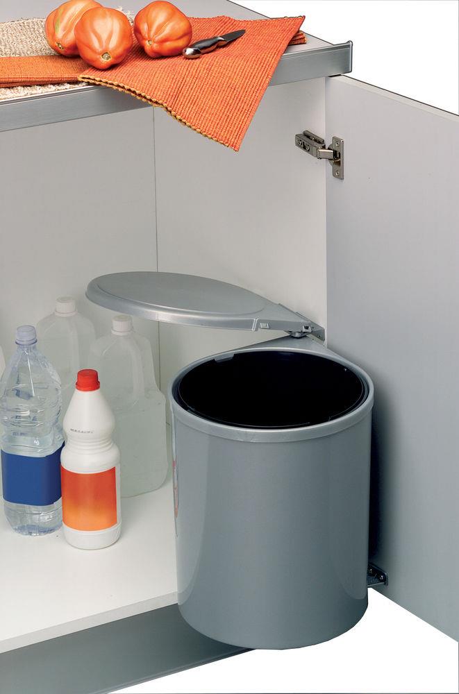 Victory Einbau-Abfallsammler rund 13 L silbergrau ab 40 cm Schrank