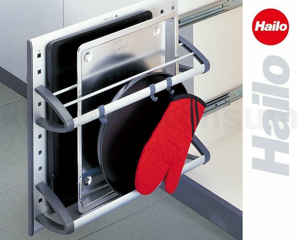 Hailo Auszug 3902001 Combi Vario AluLine Tablett Regal mit Cliphaken