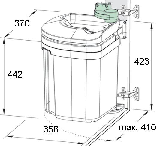 Müllex Abfallsammler EURO-FLEXX 4915.40 Kehrichtbehälter 35 L