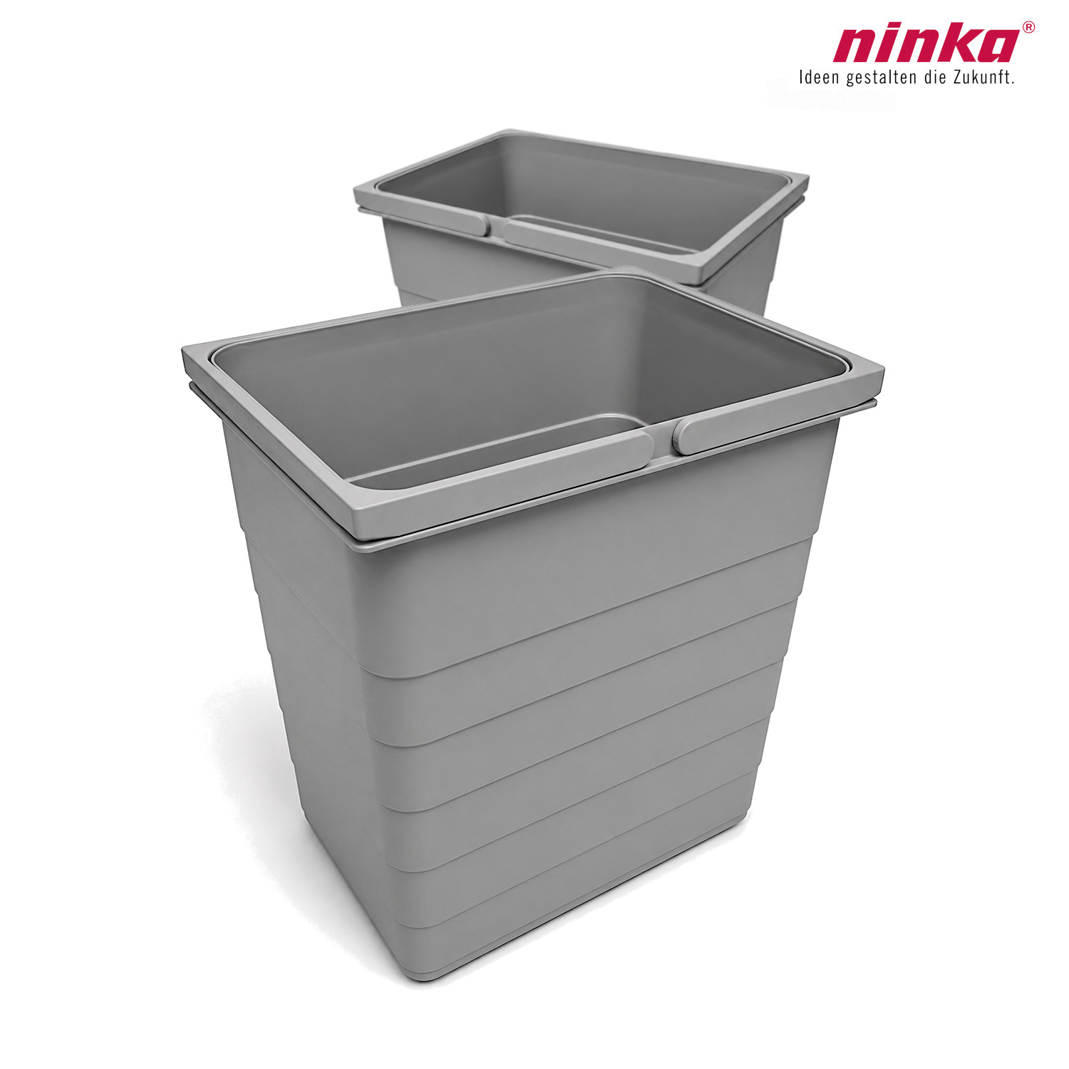 ninka Inneneimer-Set 5055.93 eins2vier hellgrau 8 + 17 L