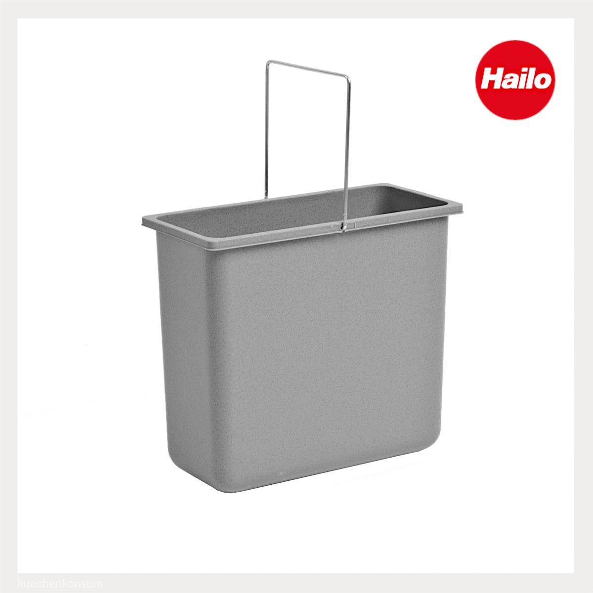 Hailo Inneneimer 1009319 grau 12 Liter 316 x 154 x 287 mm mit Deckel