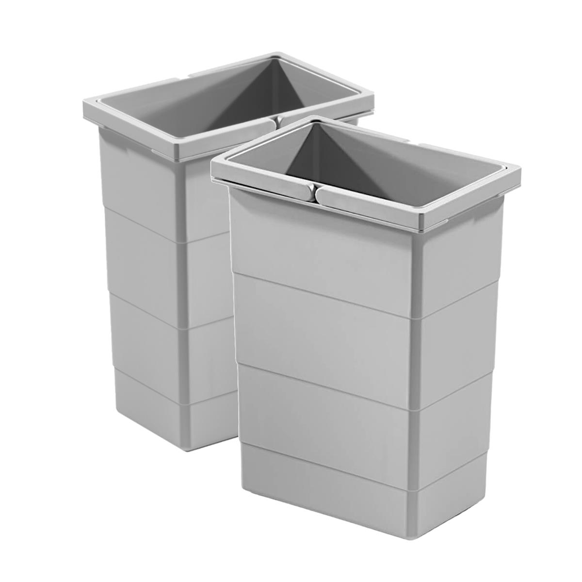 Hailo 2 Inneneimer 1075959 hellgrau 8 Liter 226 x 156 x 295 mm