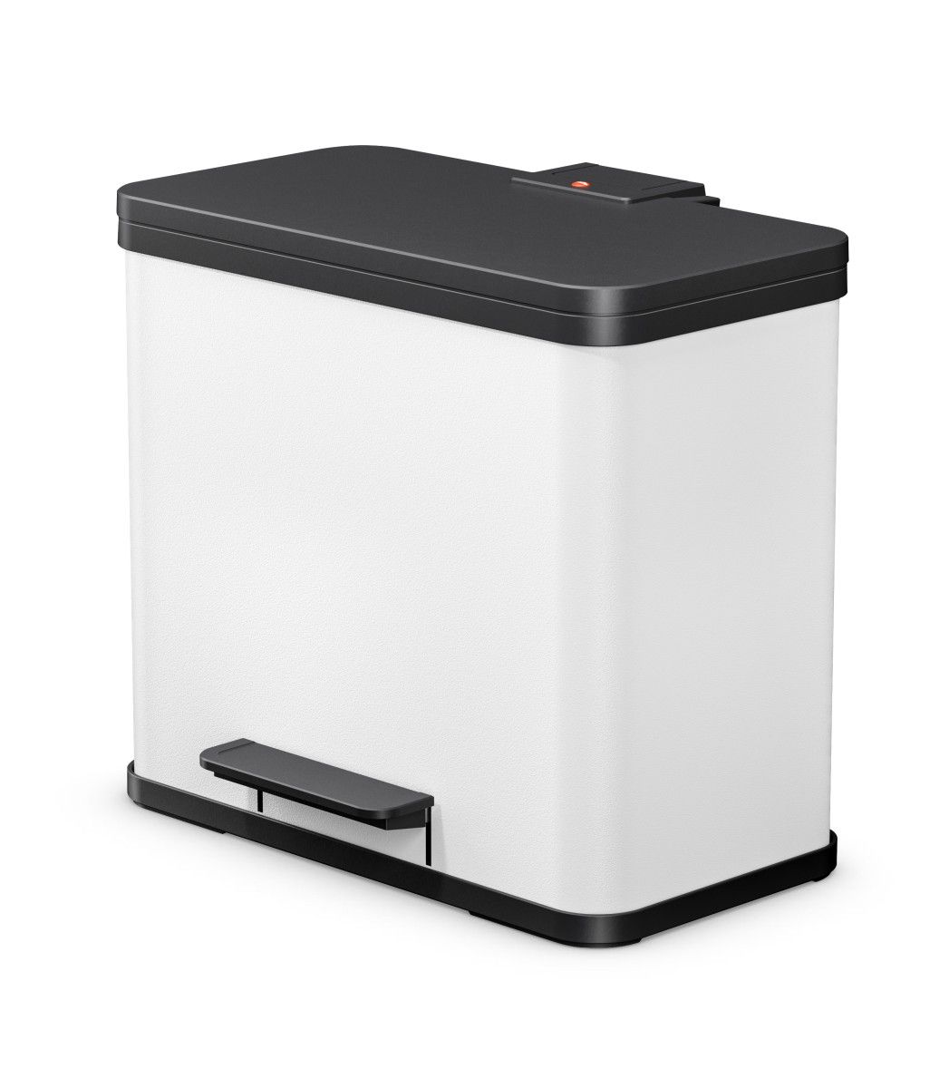 HAILO Standmülleimer 6302300 Öko duo Plus L 17 + 9 L Weiß matt