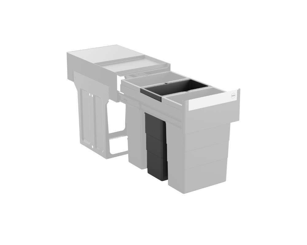 Hailo Inneneimer 1224679 dunkelgrau 8 L 242 x 138 x 350 mm 2 Henkel