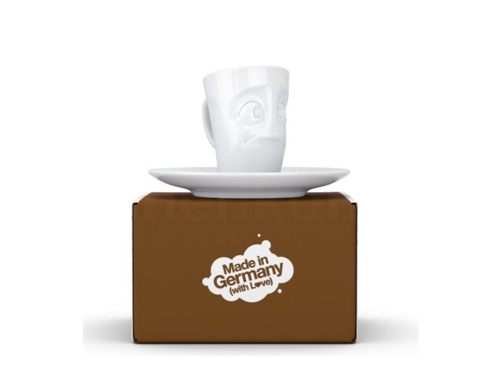 TV Tasse Espresso Mug 13 verdutzt weiß mit Henkel