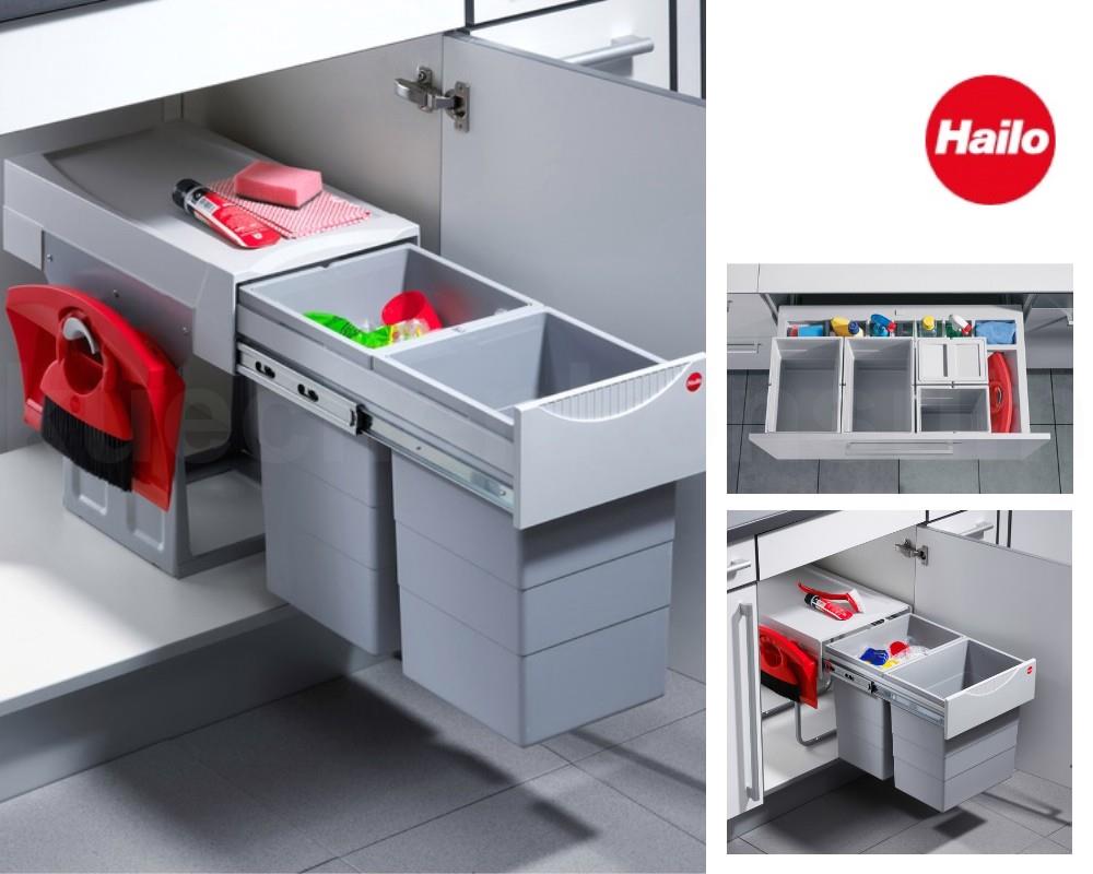 Hailo Kehrset 1068569 Kunststoff rot Schaufel und Besen mit Haken