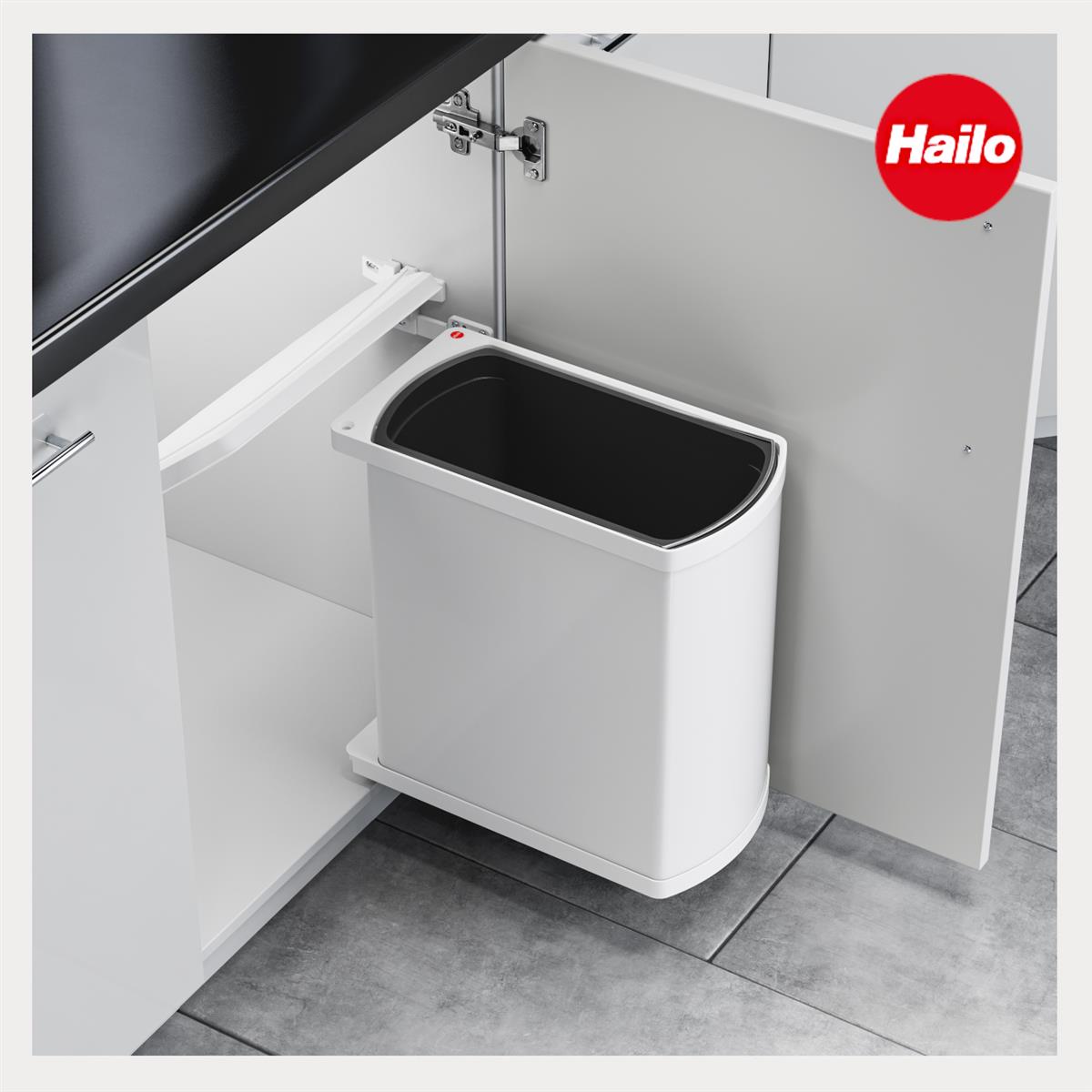 Hailo Abfallsammler 3418001 MF Swing w Uno 18 Liter weiß